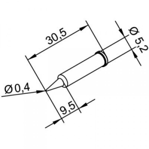 Ersa 102 pákahegy, forrasztóhegy 102 PD LF ceruza formájú hegy 0.4 mm