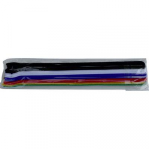 Tépőzáras kábelkötöző, tépőzáras szalag 10db-os készlet 250 mm x 13 mm TRU COmPONENTS 804-06-Bag