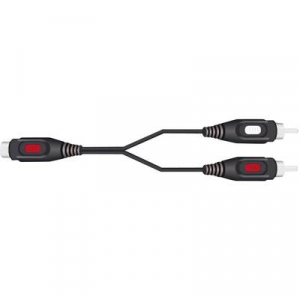 SpeaKa Professional RCA Audio Y adapter [2x RCA dugó - 1x RCA alj] Fekete