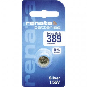 389 gombelem, ezüstoxid, 1,55V, 80 mAh, Renata R1130W, SR54, SR1130, V389, D389, 626, M, 280-15, SB-BU, RW49