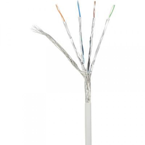 RJ45-ös patch kábel, hálózati LAN kábel, tűzálló, CAT 6A S/FTP [1x RJ45 dugó - 1x RJ45 dugó] 3 m szürke, Renkforce