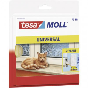 Tesa ablakszigetelő gumi, öntapadó szigetelő csík 6 m x 9 mm Tesamoll® 05428-100