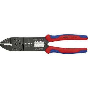 Knipex 97 32 240 Krimpelőfogó Szigetelt kábelsaruk, Szigetelt dugós csatlakozó 1.5 ... 6 mm2