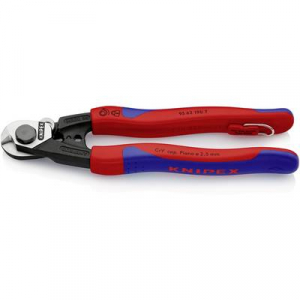 Drótkötél vágó olló Alkalmas (csupaszoló technika) Vég perselyek a Bowden-perselyeken és a sodronyköteles felvonókon 7 mm 7 Knipex 95 62 190 T