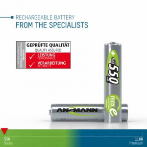 Ansmann maxE HR03 Mikroakku NiMH 550 mAh 1.2 V 1 db