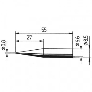 Ersa 842 pákahegy, forrasztóhegy 842 SD LF ceruza formájú hegy 0.8 mm