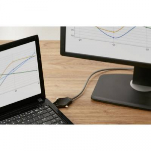 Renkforce Cable-Sharing Összekötőkábel [1x HDMI dugó - 3x DisplayPort dugó, Mini DisplayPort dugó, USB 3.1 dugó, C típus] Fekete tépésbiztos, sodort é
