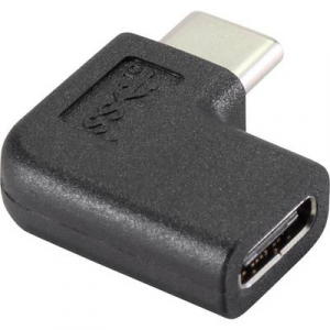 Renkforce USB 3.1 (Gen 2) Átalakító [1x USB-C™ dugó - 1x USB-C™ alj] 90°-ban jobbra hajlított