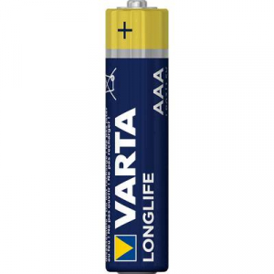 Mikroelem AAA, alkáli mangán, 1,5V, 12 db, Varta Longlife LR03, AAA, LR3, AM4M8A, AM4, S