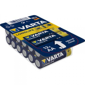 Ceruzaelem AA, alkáli mangán, 1,5V, 12 db, Varta Longlife LR06, AA, LR6, AAB4E, AM3, 815, E91, LR6N