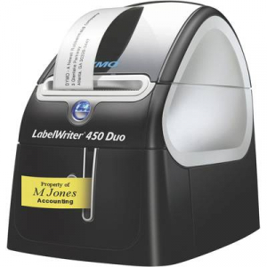 DYMO LabelWriter 450 Duo Címkenyomtató Termodirekt 300 x 600 dpi Etikett szélesség (max.): 56 mm USB