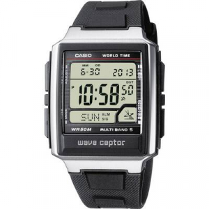 Casio Rádiójel vezérlésű Karóra WV-59E-1AVEG (H x Sz x Ma) 48.3 x 39 x 12.5 mm Ezüst Ház anyaga=Nemesacél, Műgyanta Anyag (karpánt)=Műgyanta
