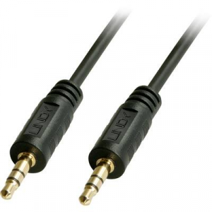 LINDY Jack Audio Csatlakozókábel [1x Jack dugó, 3,5 mm-es - 1x Jack dugó, 3,5 mm-es] 25.00 cm Fekete