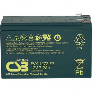 CSB Battery EVX 1272 EVX1272F2 &Oacute;lomakku 12 V 7.2 Ah &Oacute;lom-vlies (AGM) (Sz x Ma x M&eacute;) 151 x 99 x 65 mm 6,35 mm-es lapos&eacute;rintkezős dug&oacute; Ciklus&aacute;ll&oacute;,