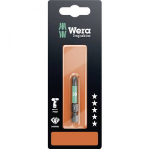 Gyémántbevonatos ötvözött szerszámacél Impaktor Torx BIT, T 30 Wera 867/4 IMP DC SB SiS 05073966001