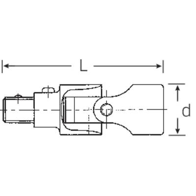 Kardáncsukló Meghajtás (csavarhúzó) 1/2 (12,5 mm) Elhajtás 1/2 (12.5 mm) 80 mm Stahlwille 510 QR 13021000