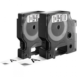 Feliratozó szalag 2 részes készlet DYMO 45013 + 45803 Szalagszín: Fehér Szövegszín: Fekete 12 mm, 19 mm 7 m
