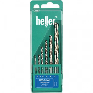HSS Kobalt nemesacél fémfúró készlet 6 részes Heller