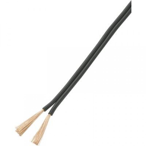 Litze huzal 2 x 1 mm2, fekete, TRU COMPONENTS 93030c535 50 m