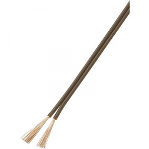 Litze huzal 2 x 0,5 mm2, barna, TRU COMPONENTS 93030c525 25 m