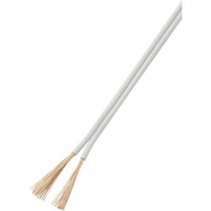 Litze huzal 2 x 0,5 mm2, fehér, TRU COMPONENTS 93030c508 10 m