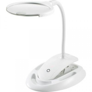TOOLCRAFT WSL-006 LED nagyító lámpa asztali bilinccsel 60lm 1.75 x, 3 x Lencseméret: (O) 110 mm