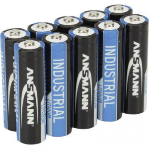 Mikroelem AAA, l&iacute;tium, 1,5V 3000 mAh, 10 db, Ansmann Industrial LR06, AA, LR6, AAB4E, AM3, 815, E91, LR6N