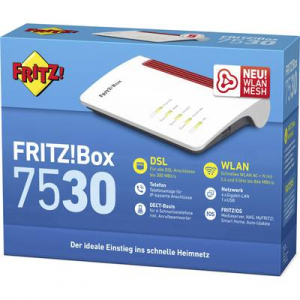 AVM FRITZ!Box 7530 International WLAN router modemmel Beépített modem: ADSL, VDSL 2.4 GHz, 5 GHz 1200 Mbit/s
