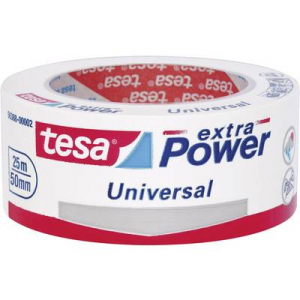 Szövetbetétes ragasztószalag, univerzális, fehér, 25 m x 50 mm , tesa® extra Power