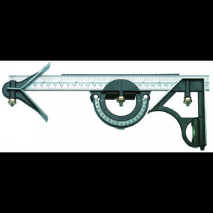 Kombinált vonalzó központozóval és szögmérővel, 300 mm C.K. T3579 Keresztmetszet 16 x 4 mm