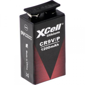 9V-os elem, lítium, 9V, 1200 mAh, XCell ER9V/P 6LR61, 6LR21, 6AM6, 6LP3146, MN1604, A1604, E Block, LR22