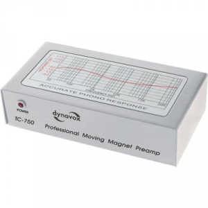 Lemezjátszó, Phono előerősítő, RIAA korrektor, ezüst Dynavox TC-750