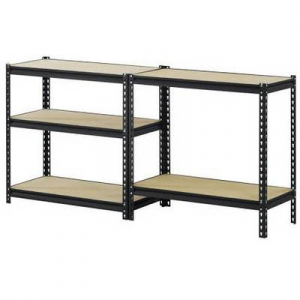 Nagy teherbírású polcos állvány 350 kg, 900 x 1800 x 450 mm, fém/fa polcokkal, TOOLCRAFT