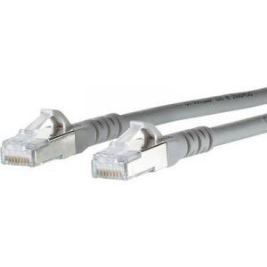 RJ45 Hálózati csatlakozókábel, CAT 6A S/FTP [1x RJ45 dugó - 1x RJ45 dugó] 15 m, szürke BTR Netcom