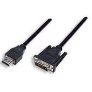 HDMI / DVI átalakító kábel, 1x HDMI dugó - 1x DVI dugó 24+1 pólusú, 1,8 m, Manhattan
