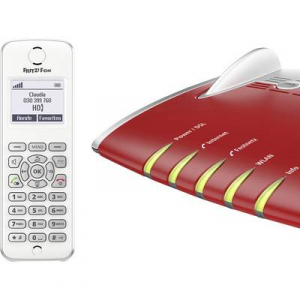 AVM FRITZ!Fon M2 Vezeték nélküli VoIP telefon Bébiszitter, Kihangosító Világító kijelző Fehér, Ezüst