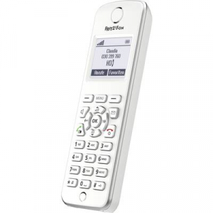 AVM FRITZ!Fon M2 Vezeték nélküli VoIP telefon Bébiszitter, Kihangosító Világító kijelző Fehér, Ezüst