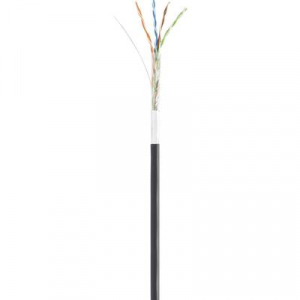 RJ45 Hálózat Hosszabbítókábel CAT 5e F/UTP 5.00 m Fekete Védővel, Aranyozatt érintkező Renkforce