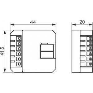 Müller KNX 23828 Nyomógomb csatlakozó EA 36.32 knx