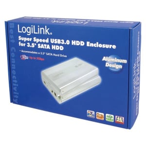 LogiLink UA0107A 3.5" külső mobil rack USB 3.0 SATA  ezüst