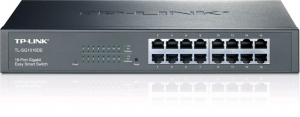 TP-Link TL-SG1016DE 10/100/1000 16 portos easy smart asztali switch