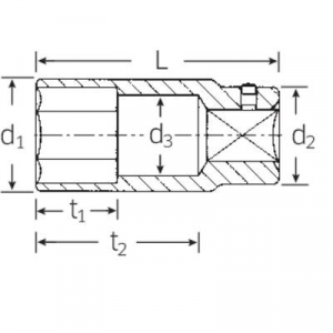 Stahlwille 56 30 05020030 Külső hatlap Dugókulcs betét 30 mm 3/4 (20 mm)