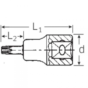 Stahlwille 54 TX T 45 03100045 TORX Dugókulcs bit betét T 45 1/2 (12,5 mm)