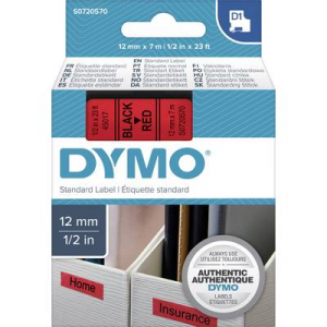 DYMO feliratozószalag D1, 12mm, piros/fekete, S0720570