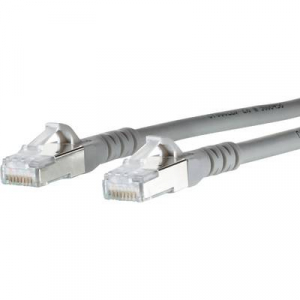 RJ45 Hálózati csatlakozókábel, CAT 6A S/FTP [1x RJ45 dugó - 1x RJ45 dugó] 1 m, szürke BTR Netcom