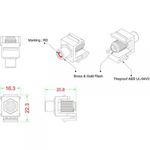 Renkforce RF-KS-RCAFR RCA beépíthető modul Keystone