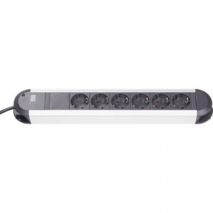 Hálózati elosztó 6 részes, alu/fekete, Bachmann Electric 331.010