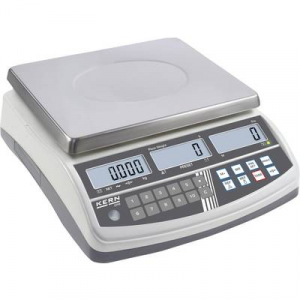 Számláló mérleg Kern Mérési tartomány (max.) 30 kg Leolvashatóság 0.5 g Hálózatról üzemeltetett Ezüst