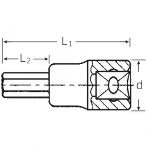 Stahlwille 49 6 02050006 Belső hatlap Dugókulcs bit betét 6 mm 3/8 (10 mm)