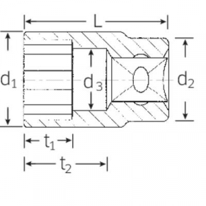 Stahlwille 50 17 03010017 Külső hatlap Dugókulcs betét 17 mm 1/2 (12,5 mm)